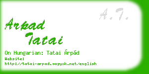 arpad tatai business card